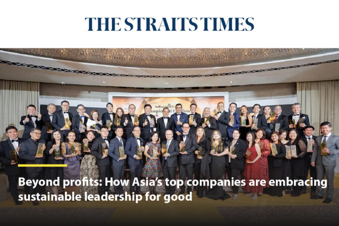 [FEATURE] Straits Times | Beyond profits: How Asia’s top companies are embracing sustainable leadership for good